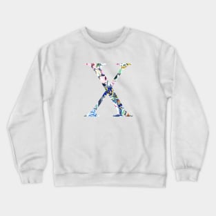 Barcelona Gaudi Mosaic Chi Greek Sorority Letter Crewneck Sweatshirt